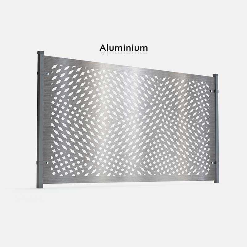Tôle pour clôture aluminium