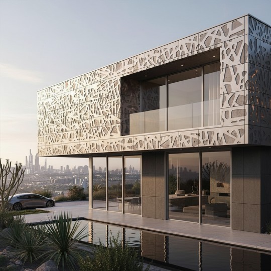 Bardage maison architecturale inox