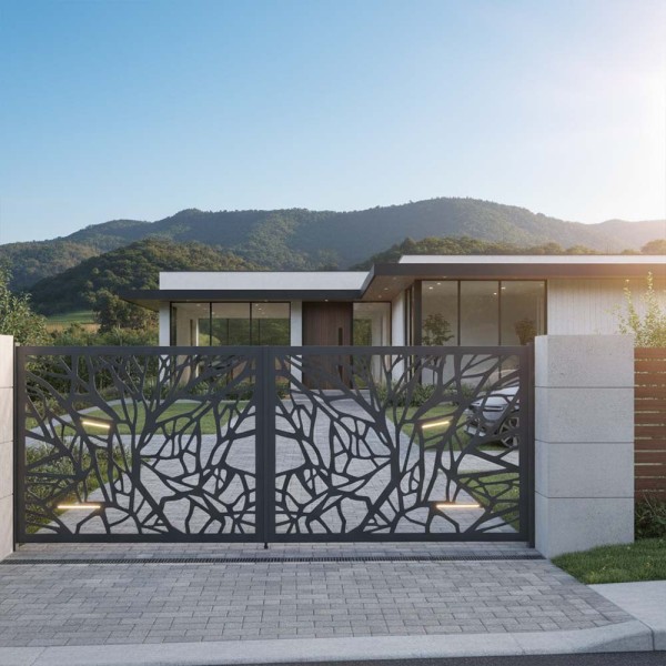 Tôle pour portail en acier thermolaqué