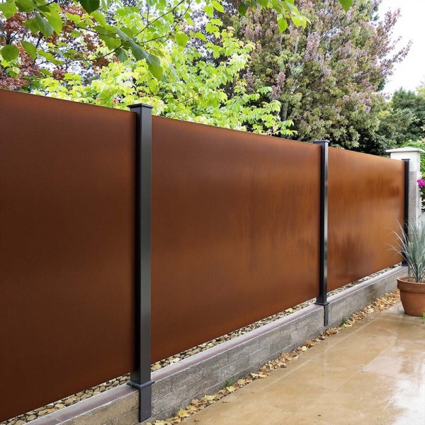 tôle pour clôture acier Corten