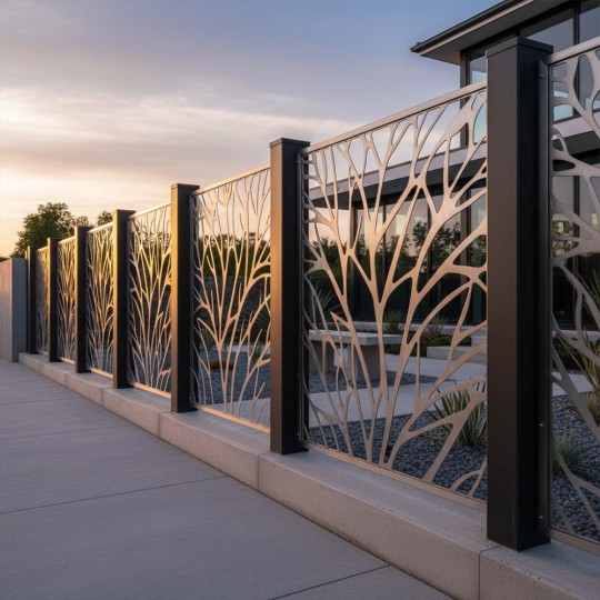 tôle pour clôture inox