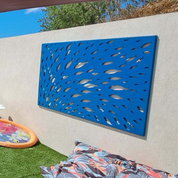 Tôle personnalisée découpée au laser motif poisson