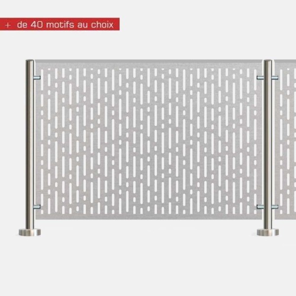 Garde-corps avec tôle découpée laser | 40 Motifs Design