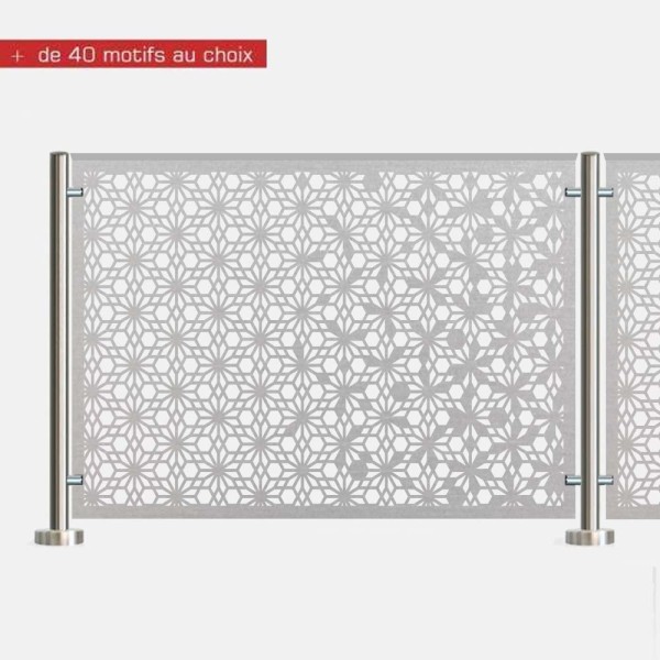 Garde-corps avec tôle personnalisée