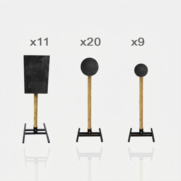Pack steel challenge gong de tir composition
