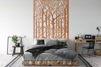 tôle perforée décoration murale acier corten