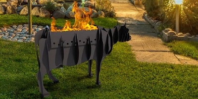 sculpture en acier déco