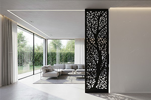 Claustra métallique découpé au laser