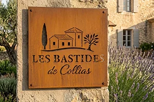 Enseigne acier corten avec logo