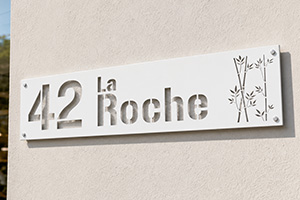 Enseigne avec numéro