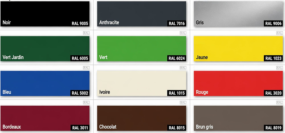 Couleurs RAL Matelbond