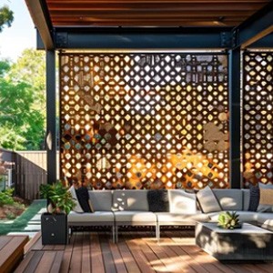 Brise vue tole déco