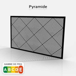 Tôle motif géométrique Pyramide 2:1