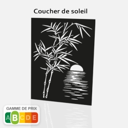 Tôle motif Zen Coucher de Soleil